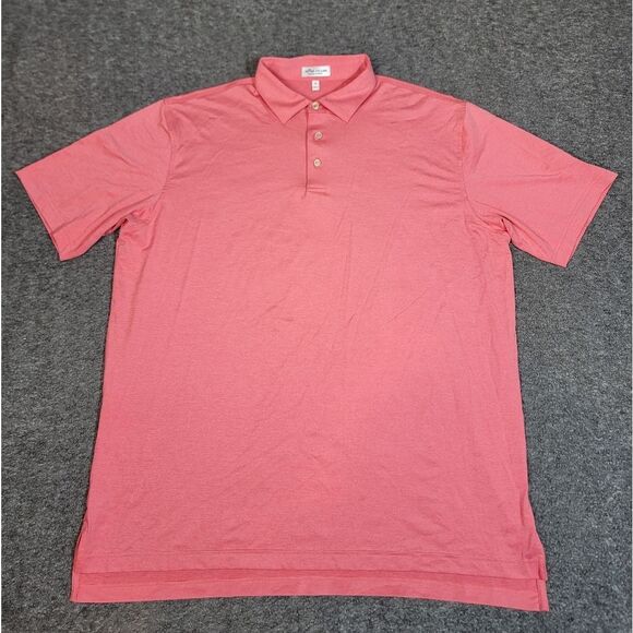 Peter Millar Summer Comfort Mens Size XL Polo Golf Shirt Light Red Performance - Picture 1 of 10